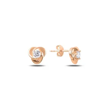 

Angemiel 925 Sterling Silver Zircon Earrings-Rose Gold Plated