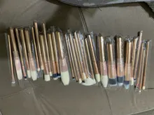 Jessup-Juego de brochas de maquillaje, 6 uds.-30 Uds., polvo dorado/rosa, sombra de ojos, cepillo de base