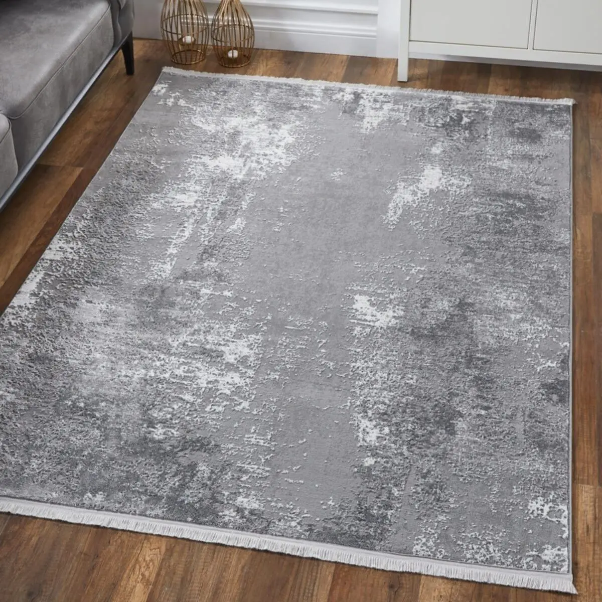 

Fringed Modern Woven Grey Carpet Stylish Simple Design Soft Easy To Clean 2022 New Season