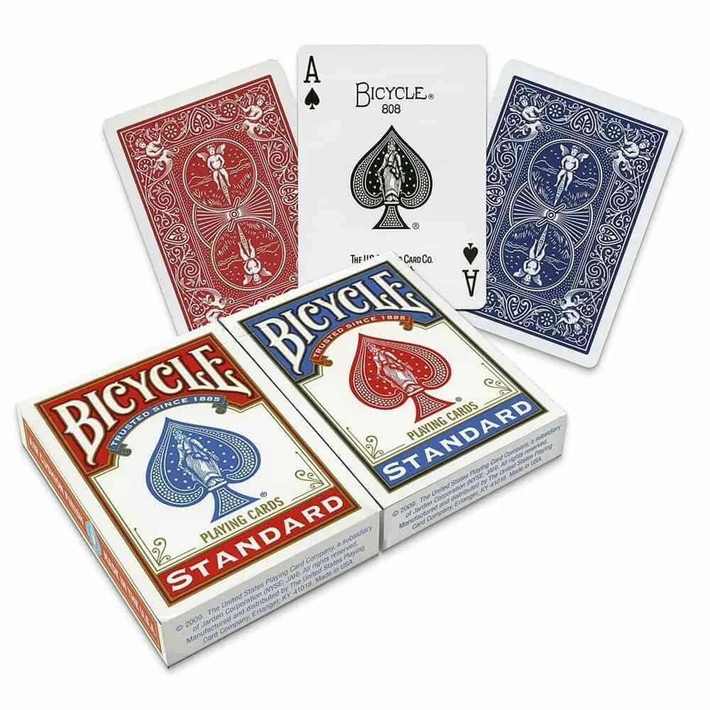 Игральные карты Bicycle Standard Синие/Красные (USPCC 54 карты) | Спорт и развлечения