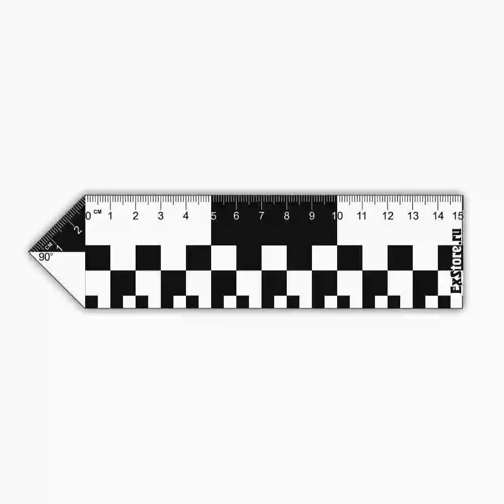 Magnetic scale forensic ruler-pointer 15 cm. For examination | Канцтовары для офиса и дома