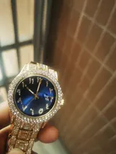 MISSFOX los hombres reloj de pulsera de diamantes más vendidos azul reloj impermeable de la marca de lujo de oro 18k Calendario de acero reloj Masculino