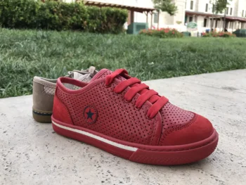 

2020 Special Orthopedic Sneaker Leather Shoes Unisex Casual Glitter Children Handmade Red Brown