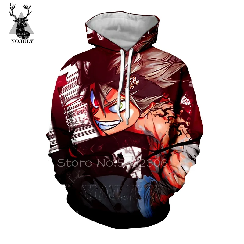Черный клевер толстовки Аста Yuno off white Мужская толстовка 3D Аниме Харадзюку топы хип хоп Уличная пуловер странные вещи A77 - Цвет: 6