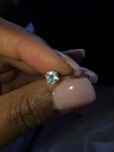 OEVAS Real 0,5-1 quilate D Color esmeralda, pendientes para las mujeres de calidad superior 100% de Plata de Ley 925 Plata brillante joyería de la boda