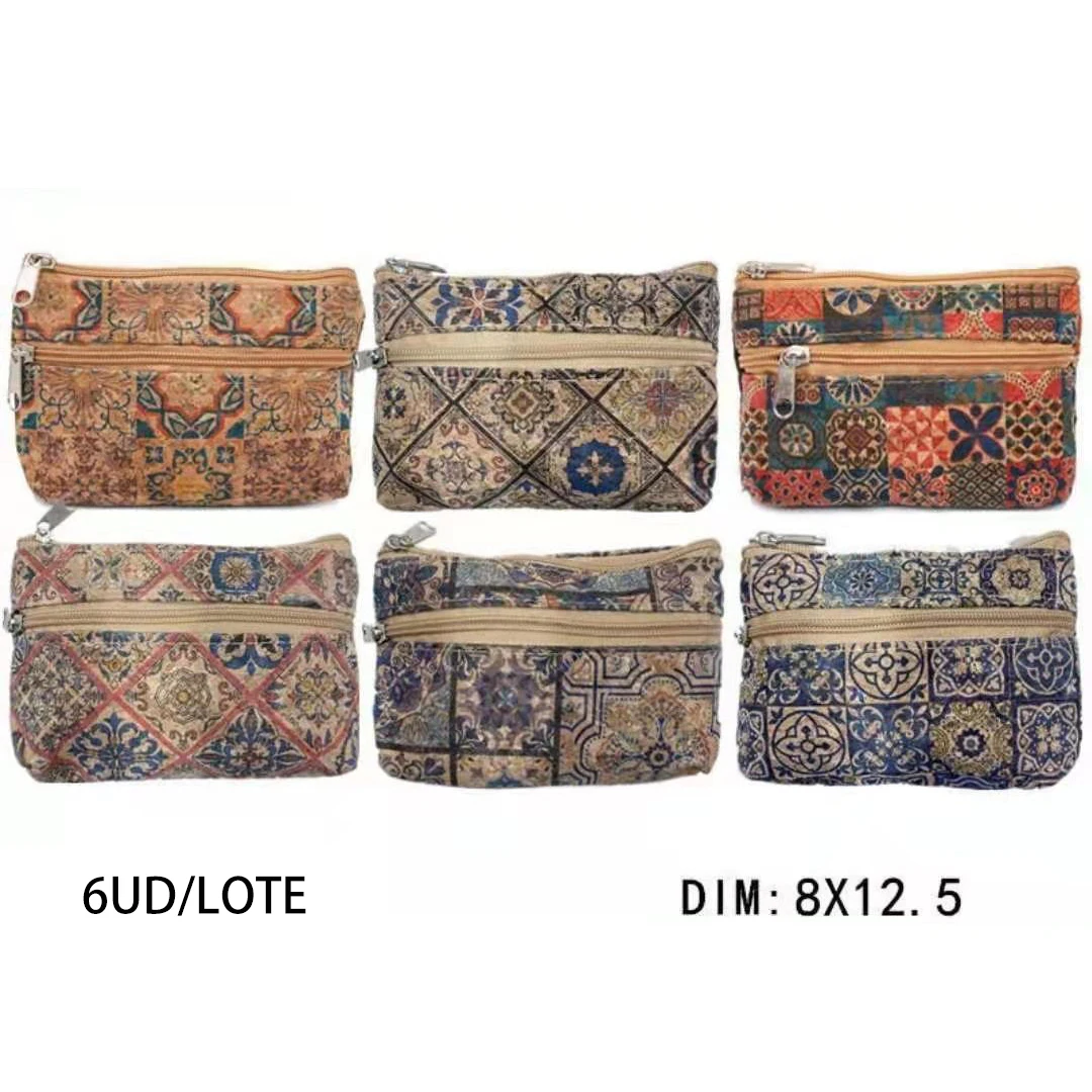 Monedero de natural de con color estampado 6ud/lote AliExpress Maletas y bolsas
