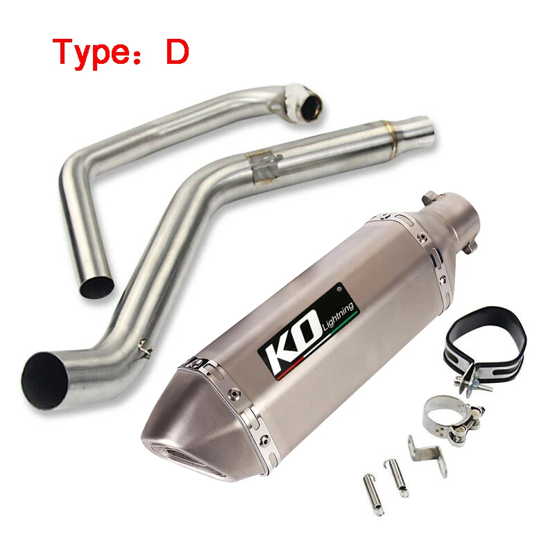 For Honda CB190R CB190F Until 2018 Motorcycle Exhaust System Pipe Baffles 51mm Muffler Slip On Front Middle Connect Link Tube