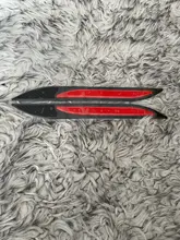 YCCPAUTO-Protector de parachoques de fibra de carbono para coche, pegatina de advertencia de seguridad, cinta antiarañazos, 2 uds.