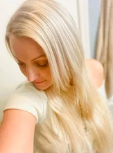 Extensiones de cabello humano sin costuras, 8 Uds., 100g, de Color puro cabello rubio, con Clip en la máquina, extensión de cabello Remy, trama de piel