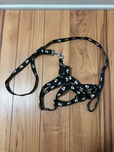 Paw Print Small Dog Harness and Leash Soft Nylon Pet Walking Harness Vest For Chihuahua