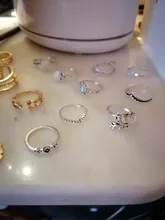 Tocona 9 unids/set Bohemia hoja corazón gota de agua de piedra lunar anillo joyería estilo bohemio Vintage Woemn anillo bisutería boda 9485