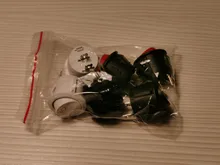 Rocker-Switches Round ON-OFF Black White Mini KCD1-105 6pcs 20mm-Diameter 2-Pin Red