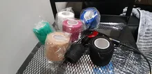 Vendaje desechable para tatuaje, cinta de vendaje elástico autoadhesiva, accesorios de maquillaje permanente, 1/6/10/20 piezas