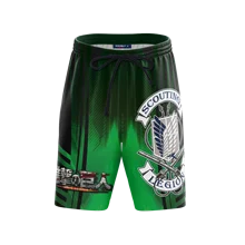 Новинка; уличная Стиль обувь для косплея по аниме «атака на Титанов», атакующего гиганта из аниме «Атака Титанов»; Премиум-качество проявляющееся покрытие 3D принт Косплэй Пляжные шорты