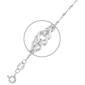

Esthete bracelet weaving "Singapore" made of white gold