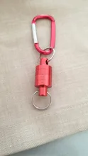 Mosquetón magnético pequeño con ganchos de mosquetón, accesorios de pesca, llavero de pesca, mosquetón para exteriores, para campo gancho de carabina, Montañismo