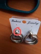 Nuevo México Clip en pendientes No perforado para mujeres Vintage de oro de la Declaración redondos de geometría auriculares joya Clip brinco femenino fiesta regalo