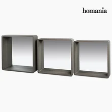 Набор зеркал серый(3 шт) BigBuy Home