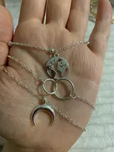 Colgante Retro con forma de Luna y mapa del mundo para mujer, collar de oro multicapa, colgante para fiesta, accesorios de joyería