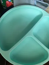 Plato de silicona con ventosa y separación para niños y bebés, juego de vajilla para bebé, con cara de sonrisa, tazón adherente con separación para alimentos
