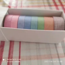 Kevin & sasa Crafts-juego de 8 rollos de cinta adhesiva de Color sólido, cinta adhesiva para Scrapbooking, papelería