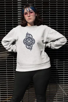 

Angemiel Wear Cosmic Pattern Dragon White Women Sweatshirts