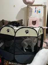Tienda portátil porta mascotas plegable, Corralito, transpirable, de fácil operación, cerca octagonal, cama perrera extraíble para cachorro para gatos