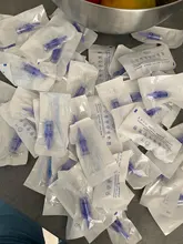 Jeringuilla con microagujas para tatuaje, cartucho derma pen, pluma meso de belleza, 100 unidades