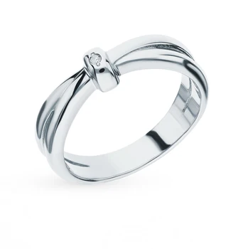 

Silver ring with diamonds sunlight sample 925