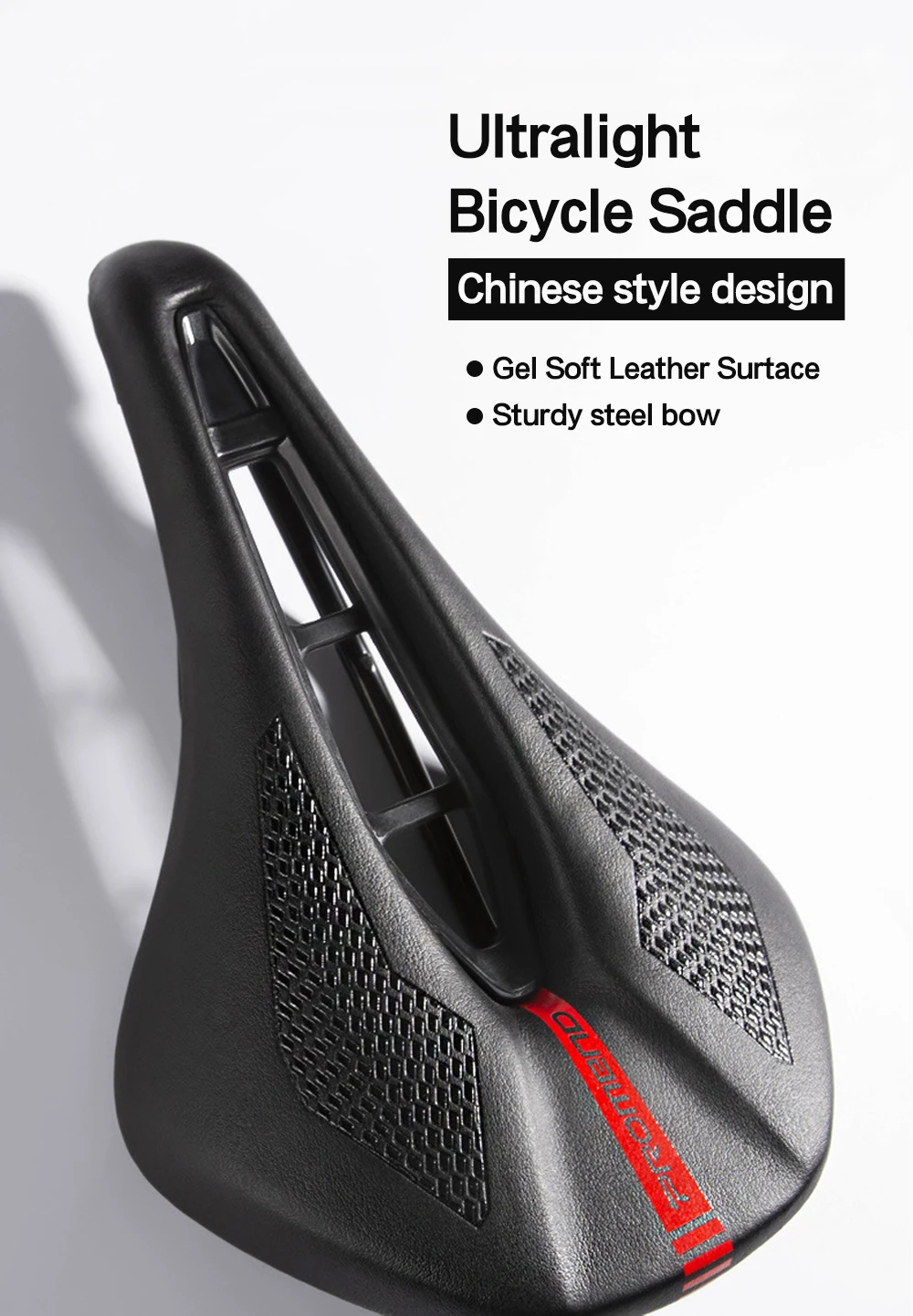 PROMEND Bicycle Saddle Seat Mountain Road Bike Saddles PU Widened Breathable Racing Soft Seat Cushion Short Nose Saddle Mats