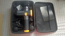 Phoenix-pistola de masaje de percusión a2, masajeador corporal eléctrico negro, terapia con 4 cabezales, MG55008