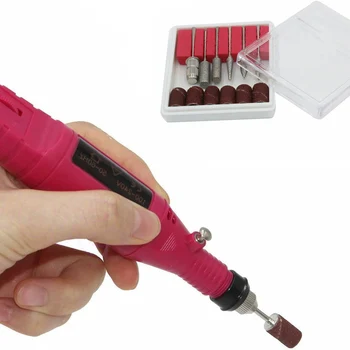 

Electrics Lathe Nail buff for manicure PROFESSIONAL with files kit 6 in 1