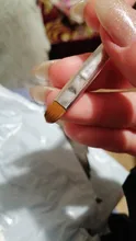 Monja-pincel de pintura con mango negro para decoración de uñas, herramienta de manicura DIY para extensión de Gel UV, 1 unidad