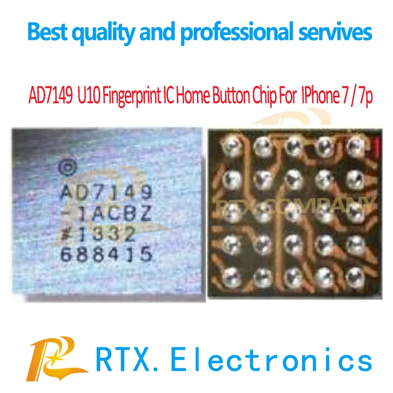 

1-30 AD7149 U10 Fingerprint IC For IPhone 7 7Plus 7P 8 8Plus Home Button Touch ID Chip Original BGA on Home Buttton Flex Cable