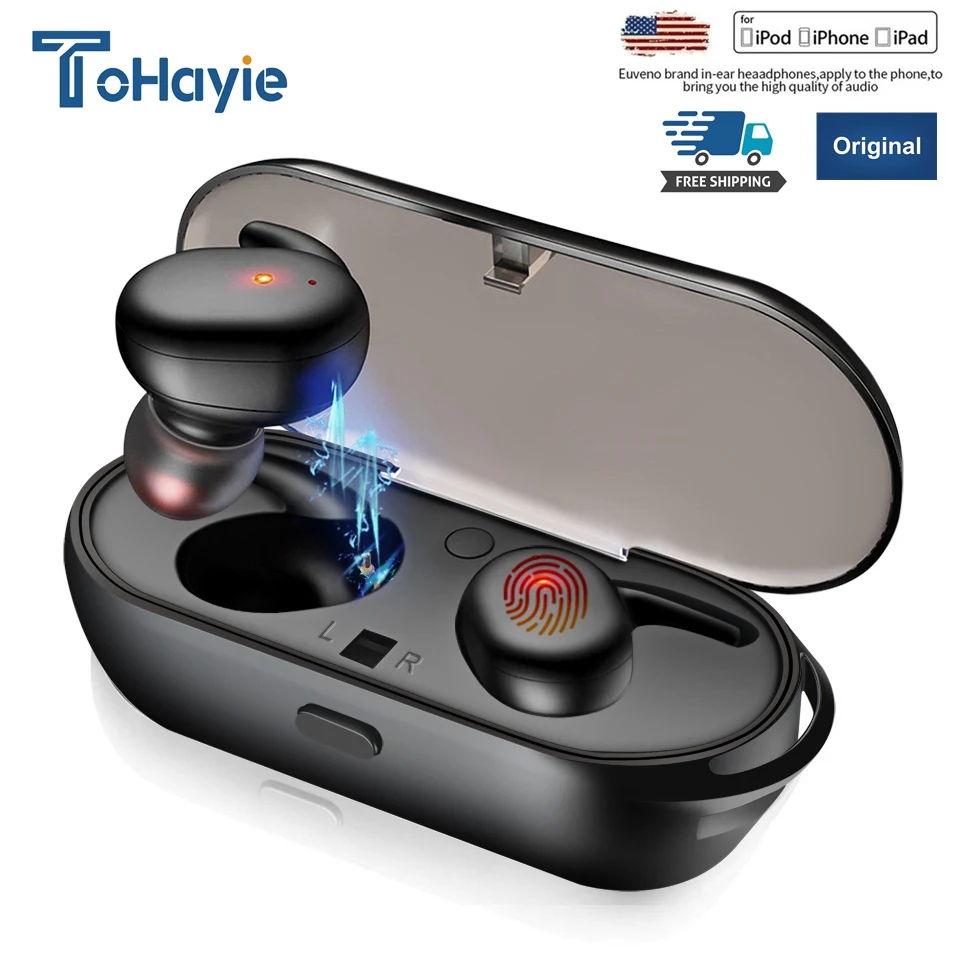 888.67 руб. 40% СКИДКА|ToHayie T2c беспроводные наушники Bluetooth True Беспроводные наушники с микрофоном Bluetooth гарнитура для мобильного телефона-in Наушники и гарнитуры from Бытовая электроника on Aliexpress.com | Alibaba Group