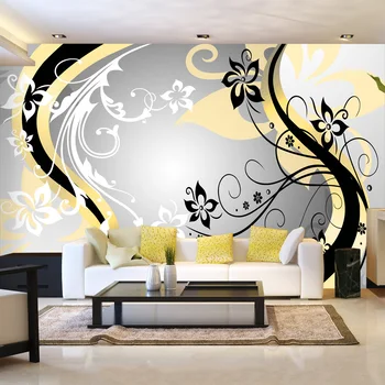

Wall mural-Zig zag flower (yellow)-450x280 cm