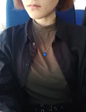 Humor de cambio de Color emoción sentimiento de Control de temperatura de la gota de agua colgante en forma de lágrima de acero inoxidable collares de cadena