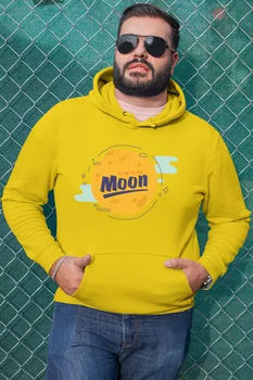 

Angemiel Wear Moon Yellow Men 'S Hooded Sweatshirt