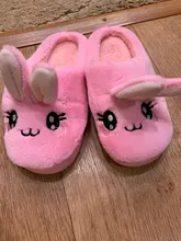 Zapatillas de algodón para niñas pequeñas, calzado para el interior del hogar, peludo, conejo, Zapatillas de felpa, invierno, 2021