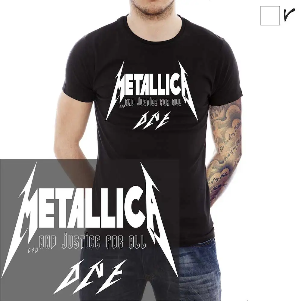 Футболка от METALLICA ONE Rock music Мужская футболка Женская повседневная трость подарок