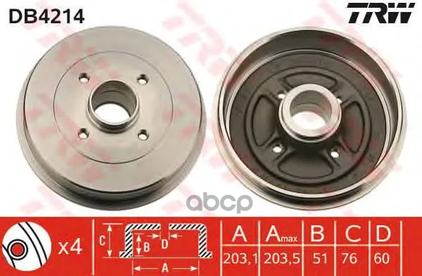 Drum Brake Trw/Lucas Db4214 TRW/Lucas. DB4214