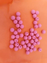 Baby Beads Teething Necklace Newborn Toy Bpa-Free Nursing Round 12mm Silicone LOFCA 50pcs/Lot