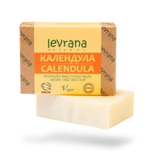 Косметика, натуральная косметика, Levrana, Леврана, Натуральное мыло, NHMS07, Натуральное мыло ручной работы Календула, 100 гр