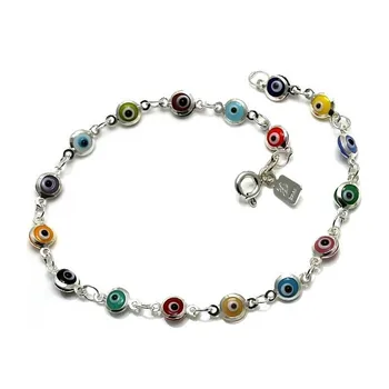 

Law silver bracelet 925m 19cm. Reasons Turkish eyes colors [AC0438]
