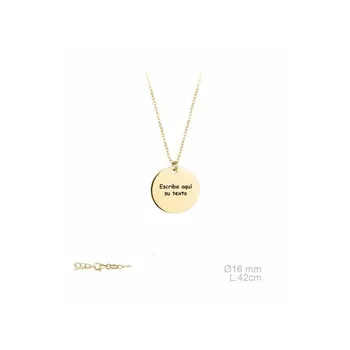 

Necklace silver Golden with plate customizable to choose