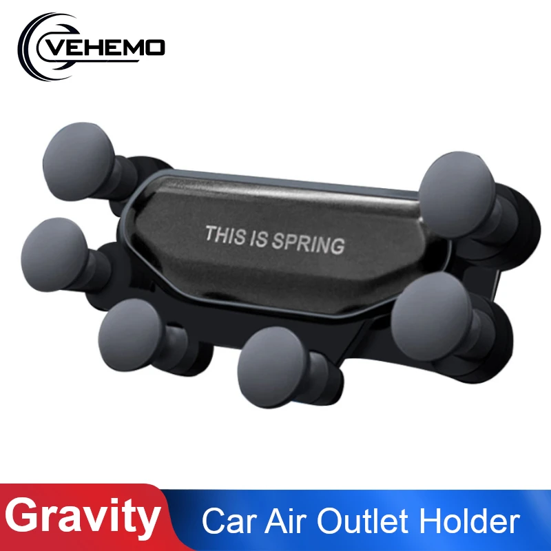 

Vehemo Seven Points Support Gravity Car Phone Holder Smartphone Support Shock Absorber Non-Slip for Air Outlet