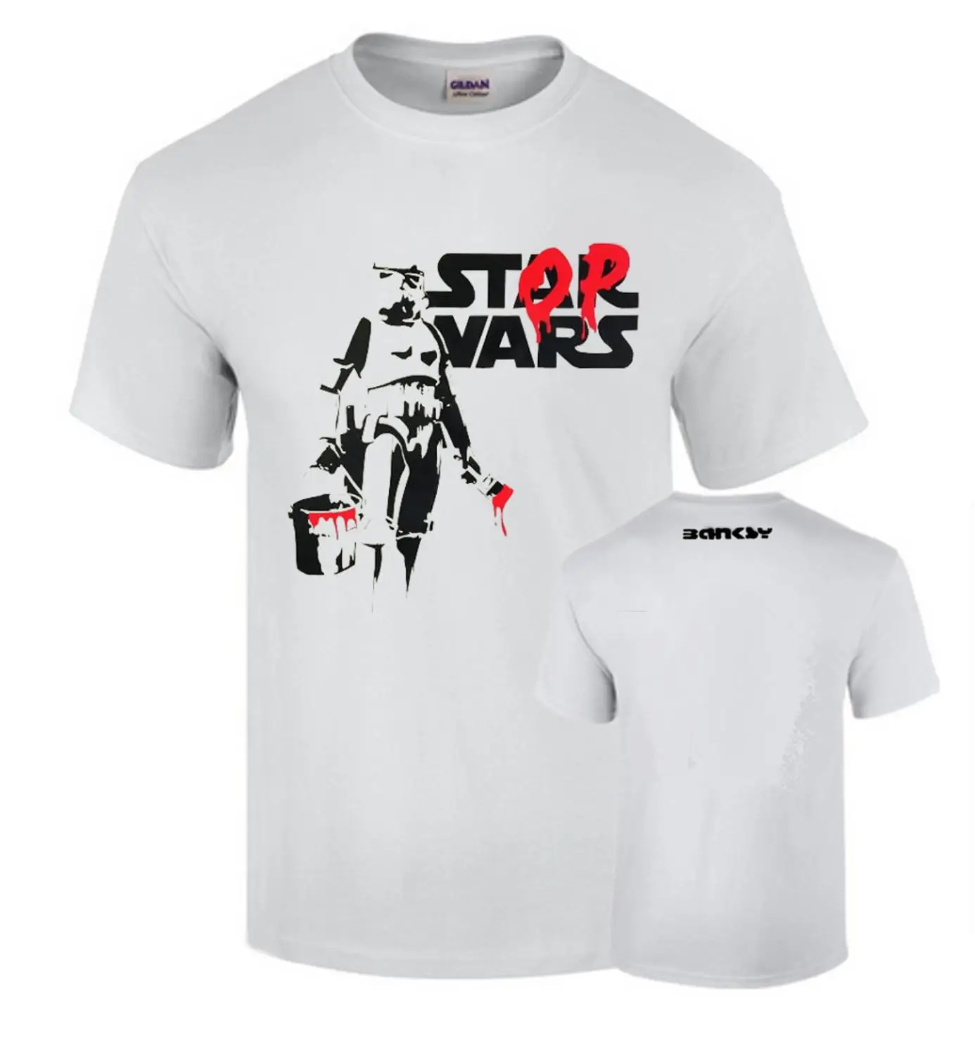 Camiseta Banksy Stop War Stars Wars Graffiti Urban Art Algodon Calidad 190Grs Premium