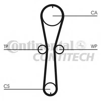 Рем.комплект ГРМ Renault Clio/Kangoo/Twingo 1.2 96 CONTITECH CT915K1