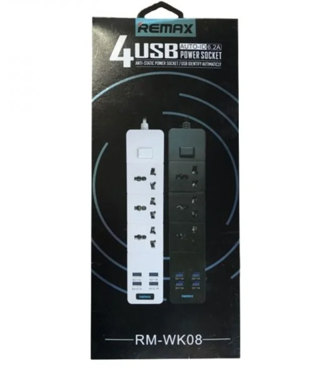 Network filter extension cable 220 V ReMax rm-wk08(Black