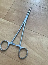 Oauee 12,5 16 18cm herramienta de mano fórceps hemostáticos para pelo pinza de pesca Alicates de bloqueo la depilación herramientas curvado/punta recta